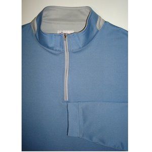 PETER MILLAR Blue Mackay 1/4 Zip Golf Pullover